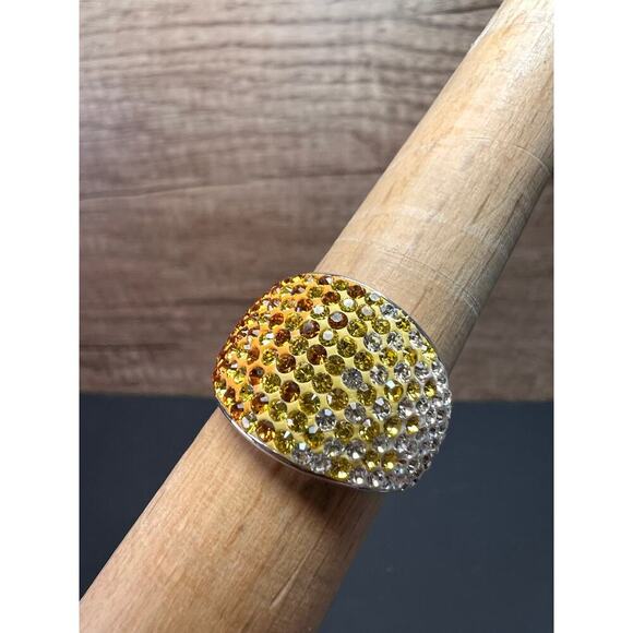 Signed Chelsea Taylor yellow ombré sterling silver ring size 8 - Picture 14 of 16